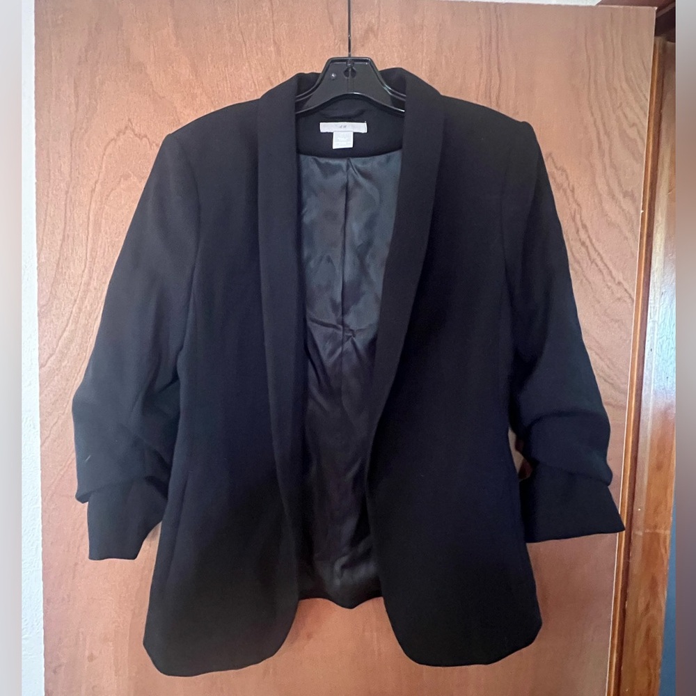 H&M Black Blazer with cropped sleeves